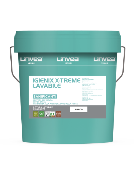 Pittura Lavabile Antimuffa IGIENIX X-TREME LAVABILE Linvea