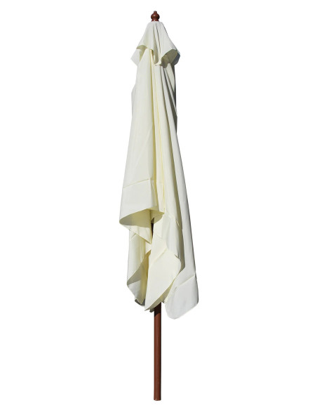 Ombrellone da Giardino Legno Palo 48 Tuvalu 3x4m Bianco