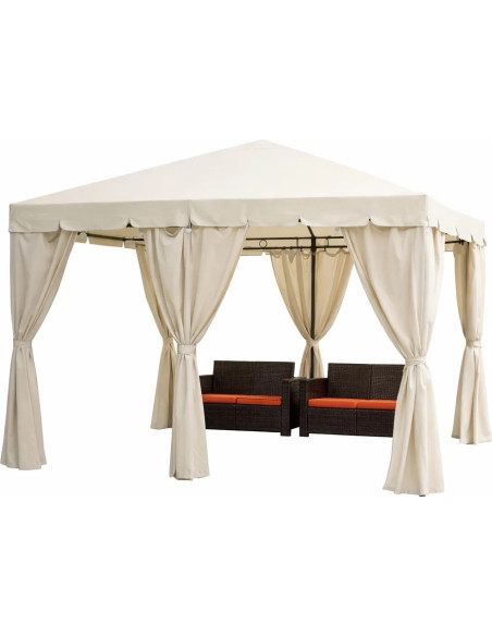 Gazebo da Giardino Armonia 3x4m in Acciaio – Teli Laterali Inclusi