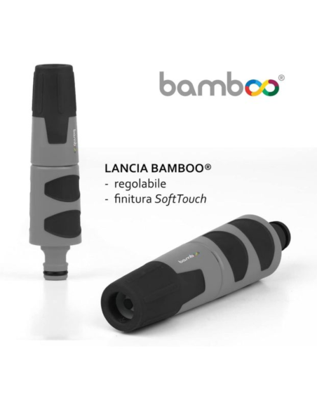 Tubo Irrigazione Giardino Estensibile 5 - 15m con Lancia e Raccordi, Antinodo, Ultra Leggero - Bamboo