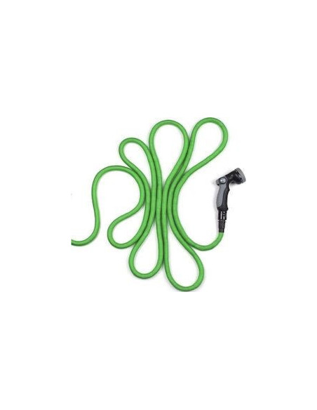 Tubo Irrigazione Giardino Estensibile 5 - 15m con Pistola e Raccordi, Antinodo, Ultra Leggero - Bamboo