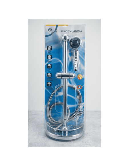 Saliscendi Doccia FAST Groenlandia 60cm D20 Cromo con Portasapone