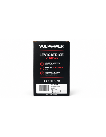 Levigatrice Orbitale Vulpower 135W Platorello 187x90 mm