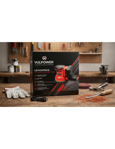 Levigatrice Rotorbitale a Batteria Vulpower 20V...