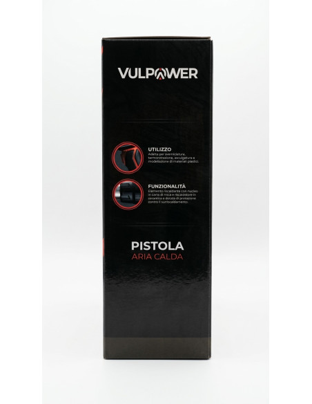 Pistola Aria Calda Vulpower 2000W 600°C 2 Velocità