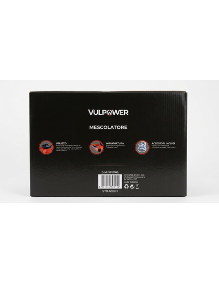Mescolatore Elettrico Vulpower 1200W con Frusta Doppia