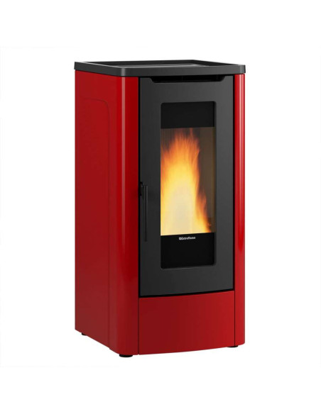 Stufa a Pellet Canalizzata Extraflame Dahiana Plus 10kW Bordeaux