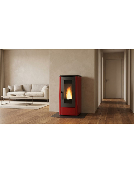 Stufa a Pellet Canalizzata Extraflame Dahiana Plus 10kW Bordeaux