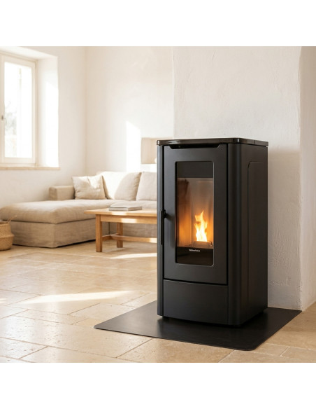 Stufa a Pellet Canalizzata Extraflame Teorema Plus AD 12kW Nero