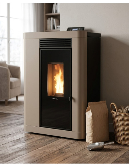 Stufa a Pellet Canalizzata Slim Extraflame Annabella Plus 5.0 9kW